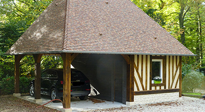 Construction d’un garage et de son atelier au Mont Saint Léger dans le Calvados.